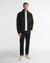 Barbour Tartan Sherpa Fleece Zip In Shadow Classic Tartan