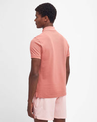 Barbour Tartan Pique Polo in Pink Clay