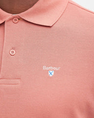 Barbour Tartan Pique Polo in Pink Clay