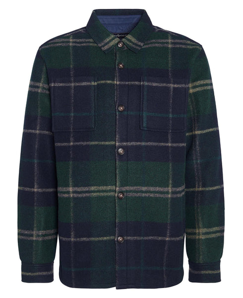 Barbour Chapter Overshirt Jacket in Green Loch Tartan