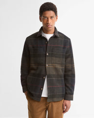 Barbour Woodlane Brushed Check Overshirt In Shadow Classic Tartan