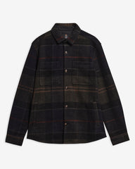 Barbour Woodlane Brushed Check Overshirt In Shadow Classic Tartan