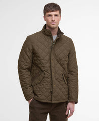Barbour Shoveler Quilted Jacket In Dark Olive