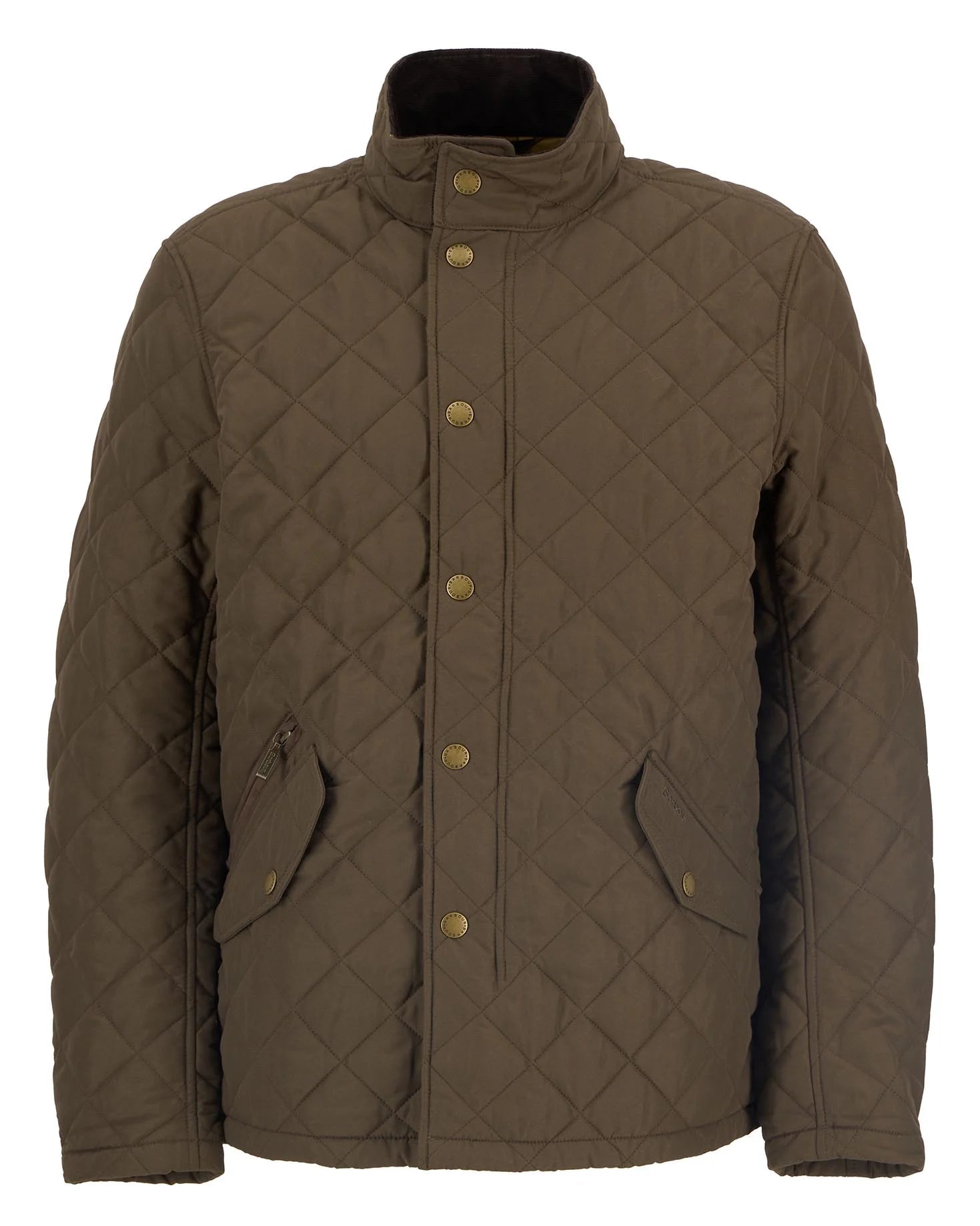 Barbour Shoveler Quilted Jacket In Dark Olive | Rainwater's