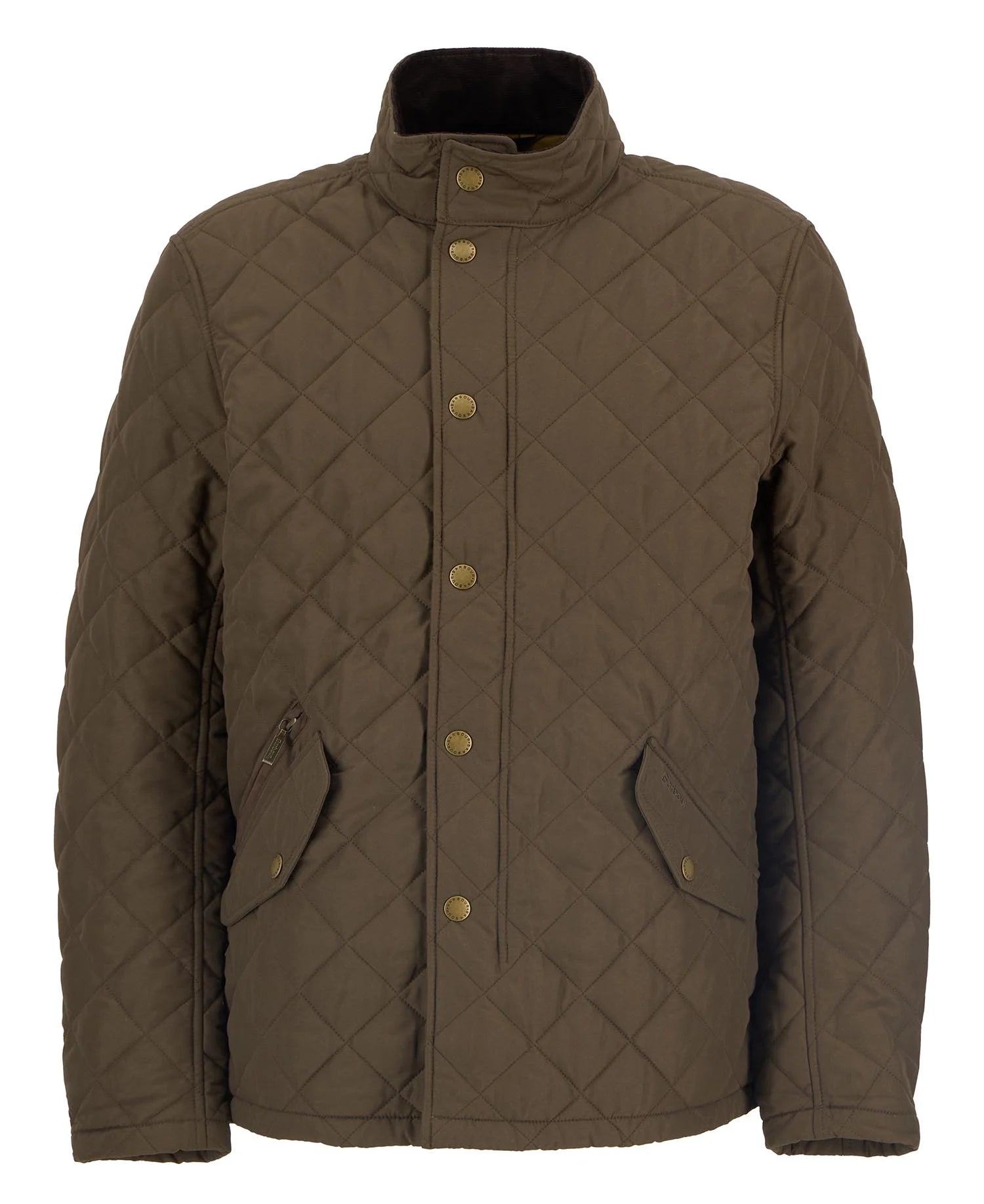 Barbour Shoveler Quilted Jacket In Dark Olive