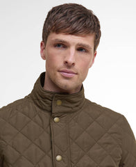 Barbour Shoveler Quilted Jacket In Dark Olive
