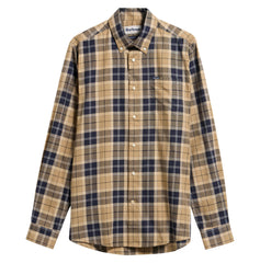 Barbour Wetheram Birchwood Dress Tartan Plaid Button Down Collar Shirt in Tailored Fit