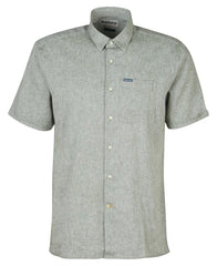 Barbour Nelson Short Sleeve Summer Shirt In Bleached Olive
