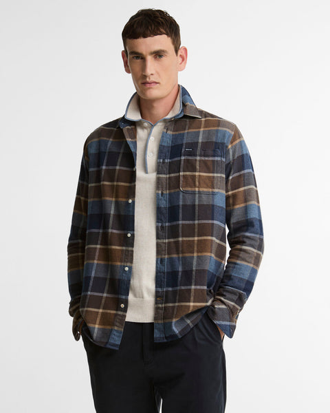 Barbour Copswell Relaxed Long-Sleeved Shirt In Dark Sand