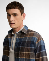 Barbour Copswell Relaxed Long-Sleeved Shirt In Dark Sand