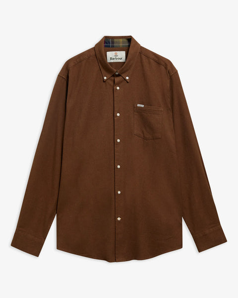 Barbour Sparrowhill Regular Fit Shirt In Dark Sand