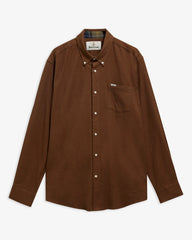 Barbour Sparrowhill Regular Fit Shirt In Dark Sand