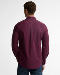 Barbour Harbourwall Gingham Check Tailored Fit Long-Sleeved Shirt In Red