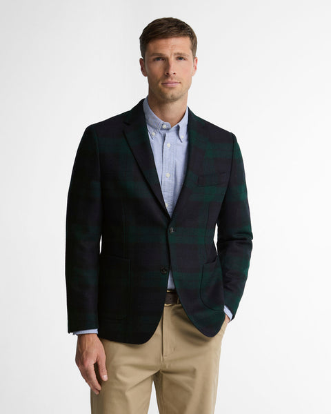 Barbour Kingham Moons Black Watch Tartan Blazer