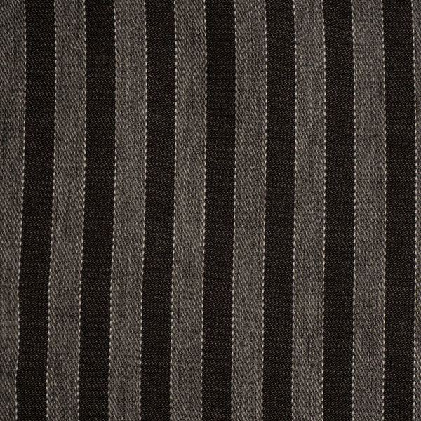 Steven Land Spread Collar Stripe Shirt in Black