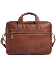 Rainwater's Genuine Leather Laptop Briefcase In Cognac