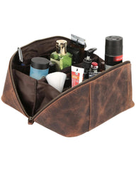 Rainwater's Genuine Leather Wide Opening Shaving Kit