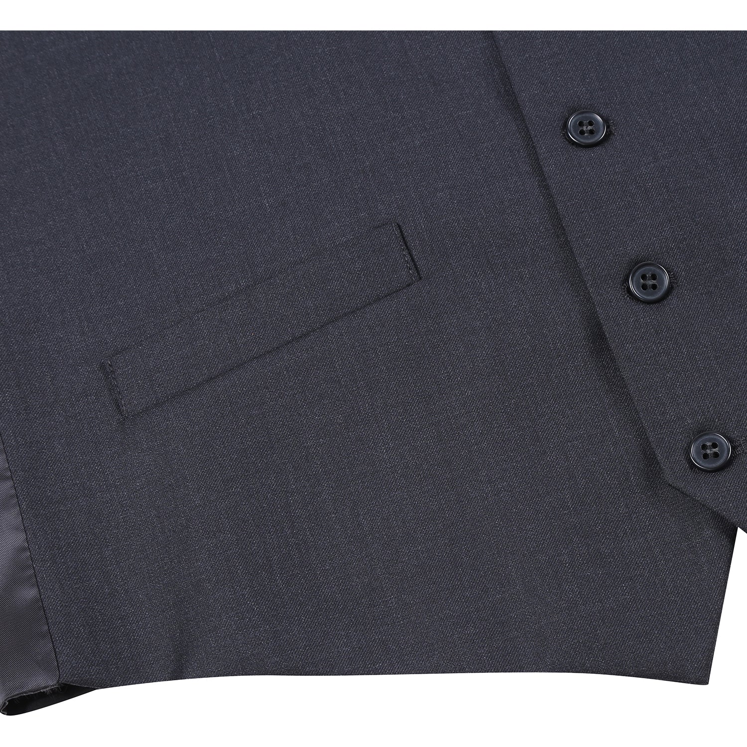 Rainwater's Luxury Collection Super 140's Wool Vest in Charcoal