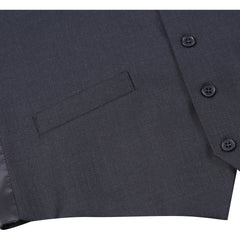 Rainwater's Luxury Collection Super 140's Wool Vest in Charcoal