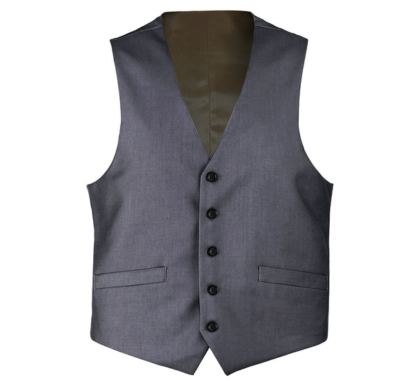 Rainwater's Luxury Collection Super 140's Wool Vest in Grey