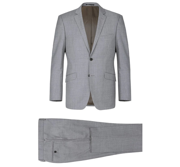 Rainwater's Luxury Collection Super 140's Wool Slim Fit Suit In Light Grey