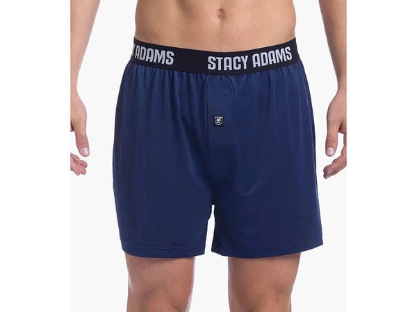 -Rainwater's -Stacy Adams - Loungewear - Boxer Shorts Performance Fabric in Navy -