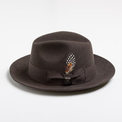 Stacy Adams Cleveland Wool Felt Fedora in Chocolate