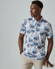 7 Diamonds Provo Palm Tree Print Polo In Blue