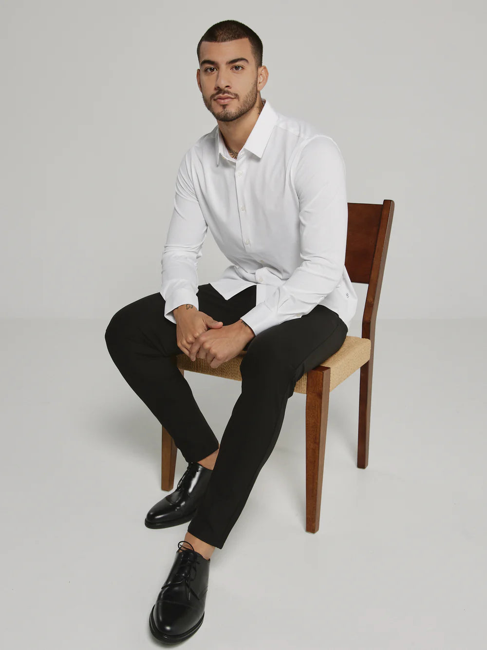 7 Diamonds Infinity Chino Athletic Fit In Black