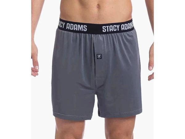 -Rainwater's -Stacy Adams - Loungewear - Boxer Shorts Performance Fabric in Grey -