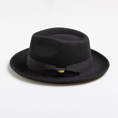 Scala Bristol Wool Felt Fedora in Black