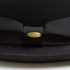 Scala Bristol Wool Felt Fedora in Black