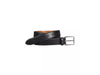 -Rainwater's -USA Name Brand - Belts - Tumbled Italian Grain Feathered Edge Belt In Black -