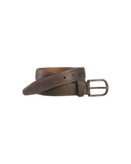 Johnston & Murphy Oiled Contrast Stitched Belt In Brown - Rainwater's Men's Clothing and Tuxedo Rental