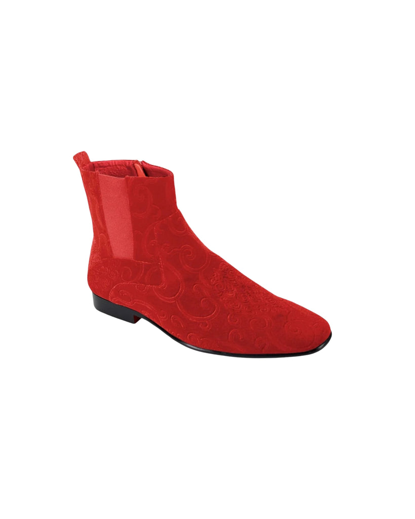 After Midnight Velvet Boot in Red 13 After Midnight Velvet Boot in Red 13