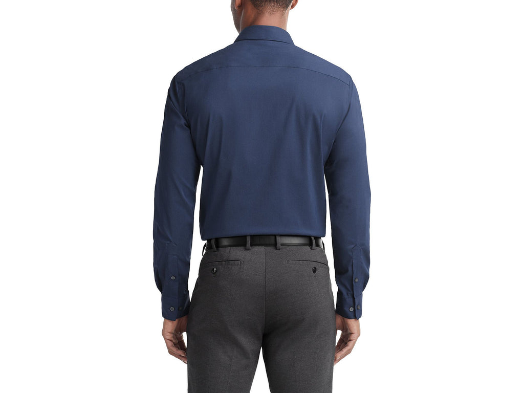 Van Heusen FLEX Ultra Wrinkle Free Regular Fit Solid In Navy Depths | Rainwater's Van Heusen FLEX Ultra Wrinkle Free Regular Fit Solid In Navy Depths | Rainwater's