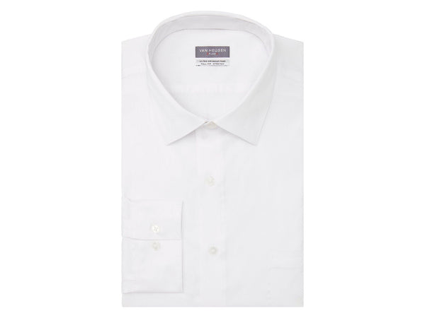 -Rainwater's -Van Heusen - Dress Shirt - Van Heusen Ultra Wrinkle Free Stretch FLEX Big & Tall Solid White -