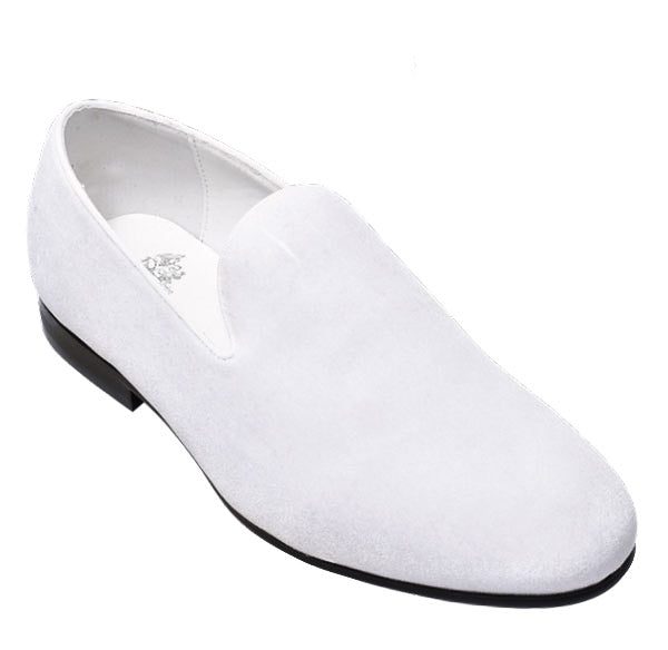 White Velvet Formal Loafer From Royal Shoes