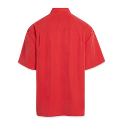 Bamboo Cay Single Palm Camp Shirt In Red