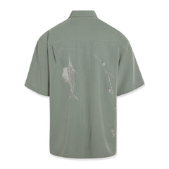 Bamboo Cay Shake the Hook Camp Shirt in Sage