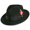 Scala New Yorker Wool Felt Fedora in Black