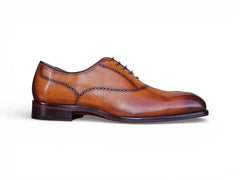 Carrucci Weston Whole Cut Oxford in Cognac