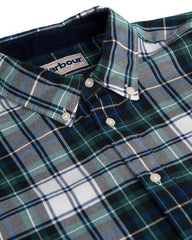 Barbour Highland Check 20 Classic Tartan Button down Collar Tailored Fit In Navy & Green