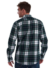 Barbour Highland Check 20 Classic Tartan Button down Collar Tailored Fit In Navy & Green