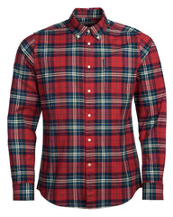 Barbour Highland Check 11 Plaid Button Down Shirt Tailored Fit in Crimson Tartan