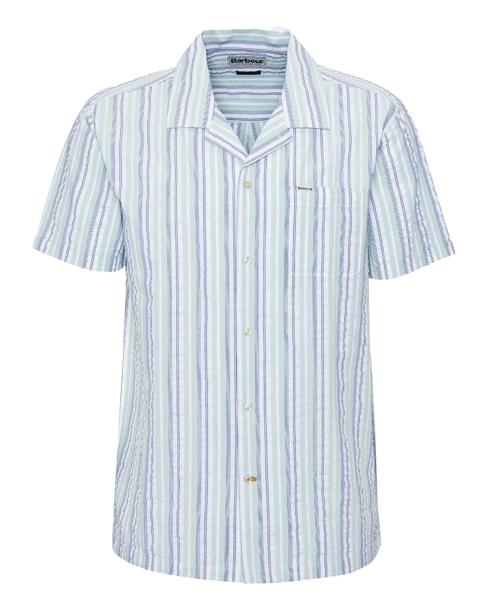 Barbour Beechcroft Striped Short Sleeve in Pale Apple