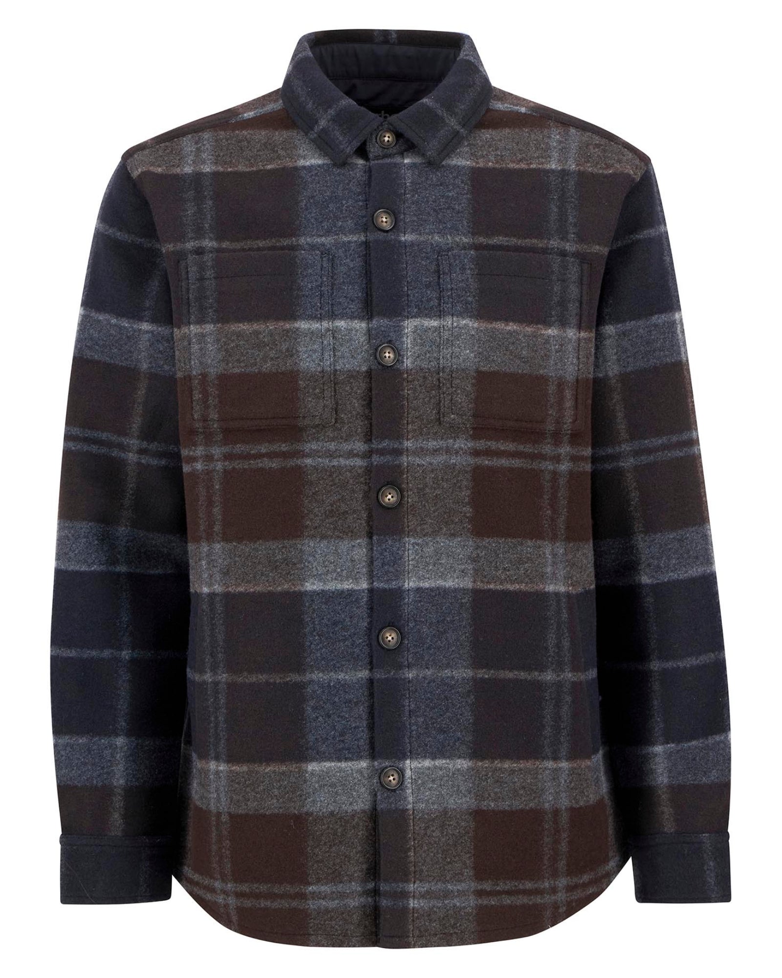 Barbour Chapter Check Shirt Jacket Overshirt in Midnight Oak