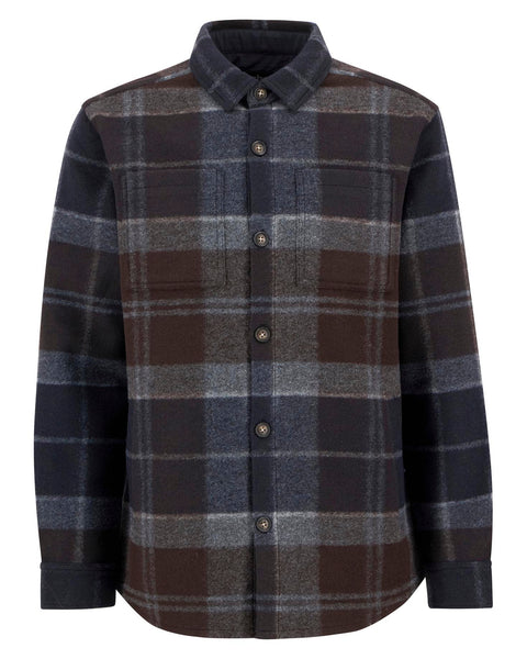 Barbour Chapter Check Shirt Jacket Overshirt in Midnight Oak