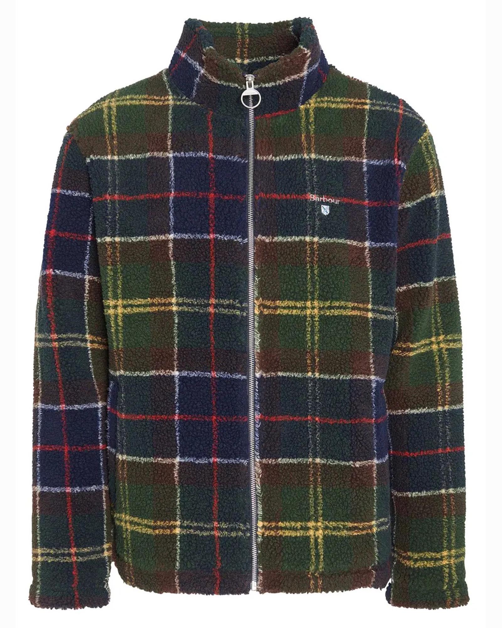 Barbour Tartan Sherpa Fleece Jacket In Classic Tartan