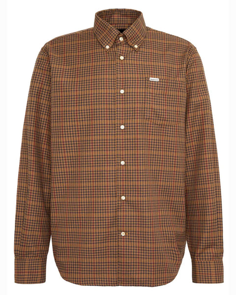 Barbour Henderson Thermo Weave Checked Shirt in Stone